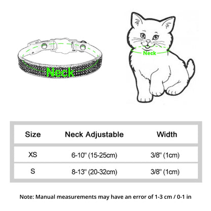 Rhinestone Cats Collar with Bell