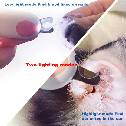 Professional Cat Nail Clipper With LED Light