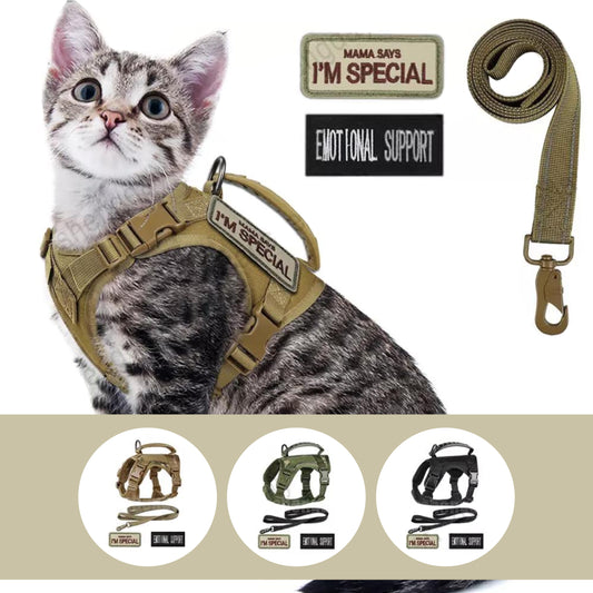 Tactical Cat Harness & Leash Set