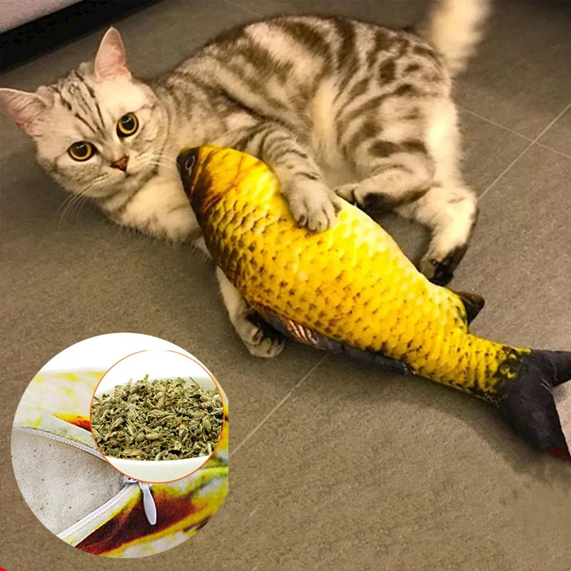 Soft Plush Catnip Fake Fish Cat Toy