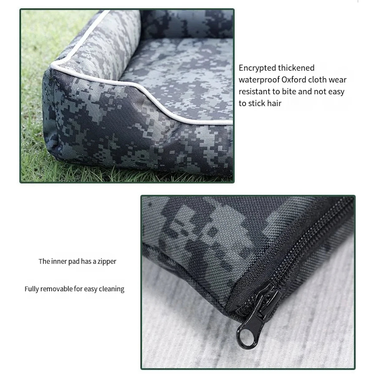 Tacitcal Camo Ultimate Protection Dog Bed: Bite-Resistant, Waterproof, and Urine-Proof