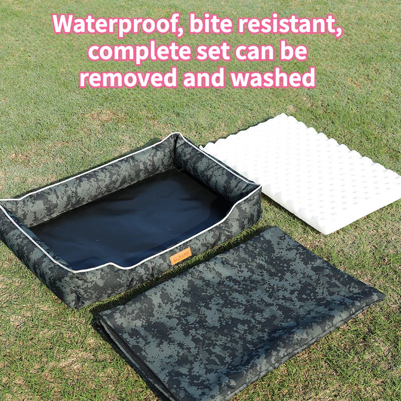 Tacitcal Camo Ultimate Protection Dog Bed: Bite-Resistant, Waterproof, and Urine-Proof