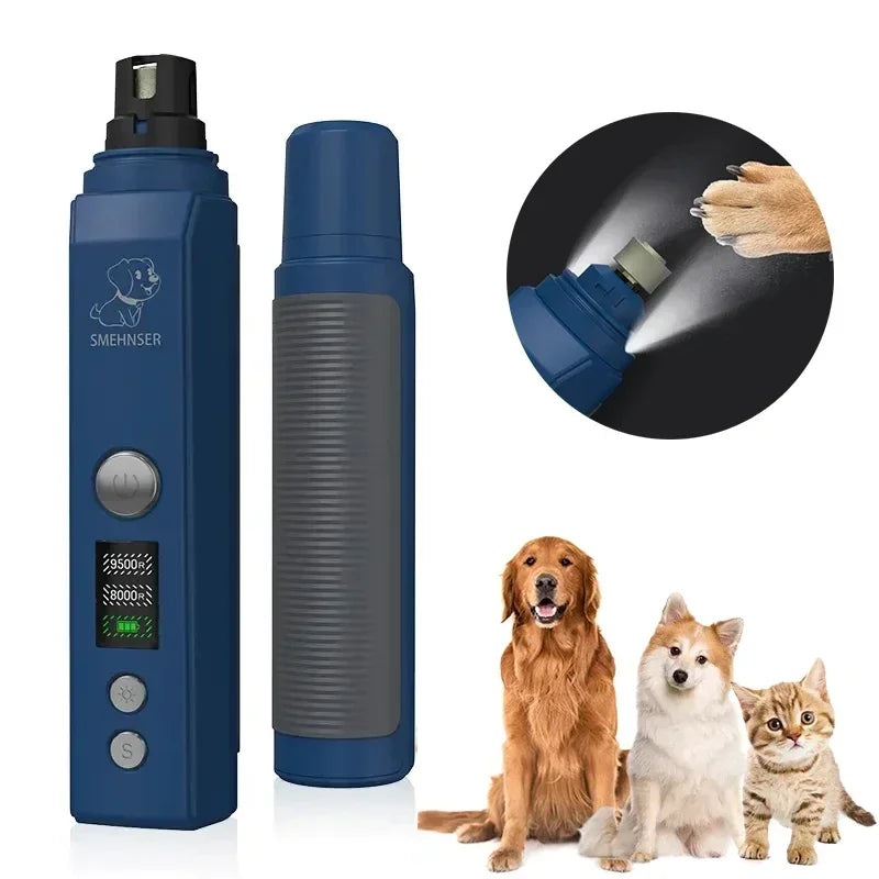 Ultra-Quiet Dog Nail Grinder With LED Light