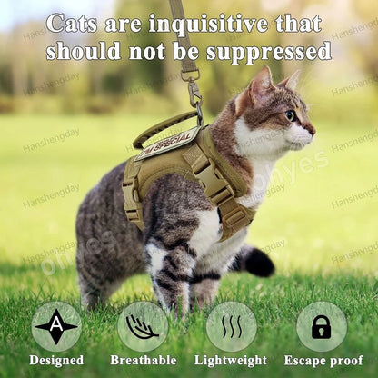 Tactical Cat Harness & Leash Set