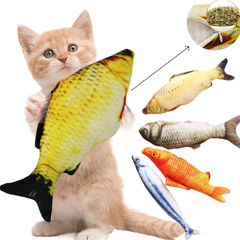 Soft Plush Catnip Fake Fish Cat Toy